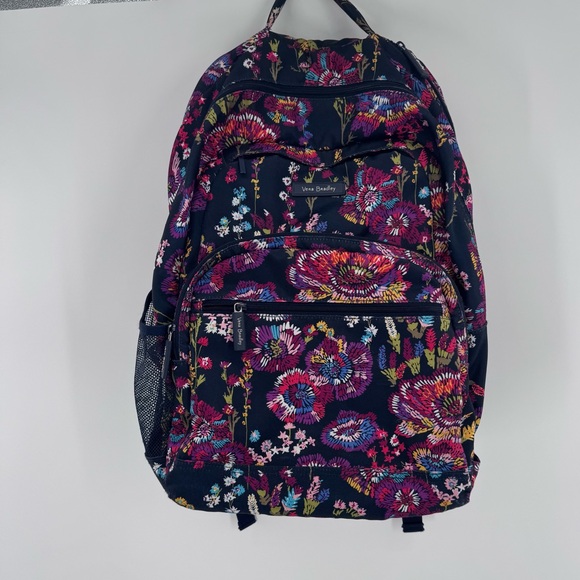 Vera Bradley Handbags - Vera‎ Bradley Backpack Lighten Up Essential Midnight Wildflowers Travel Bag